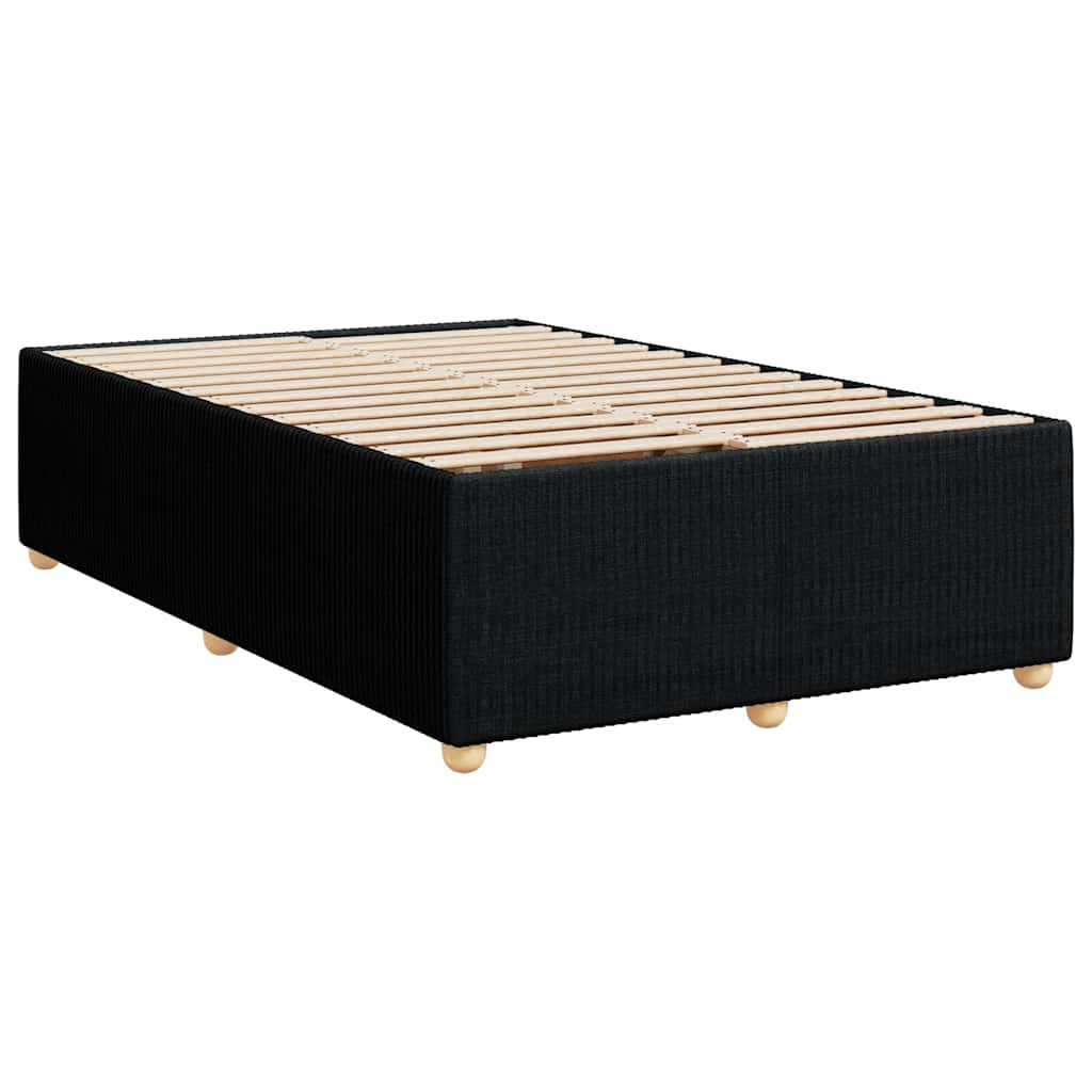 Sommier à lattes de lit avec matelas noir 120x190 cm tissu - XIOS