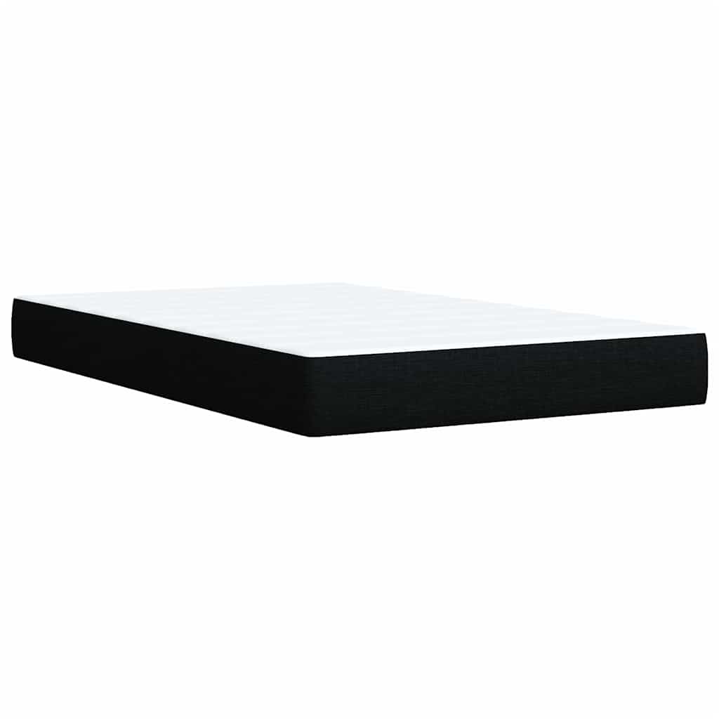 Sommier à lattes de lit avec matelas noir 120x190 cm tissu - XIOS