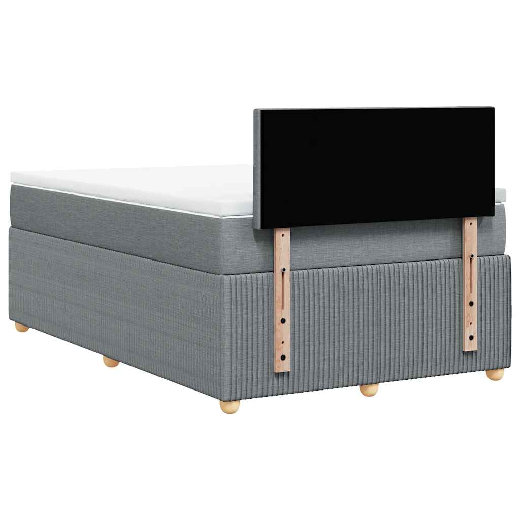Sommier à lattes de lit avec matelas Gris clair 120x200cm Tissu - XIOS