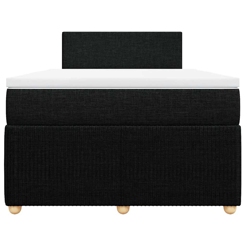 Sommier à lattes de lit avec matelas Noir 120x200 cm Tissu - XIOS