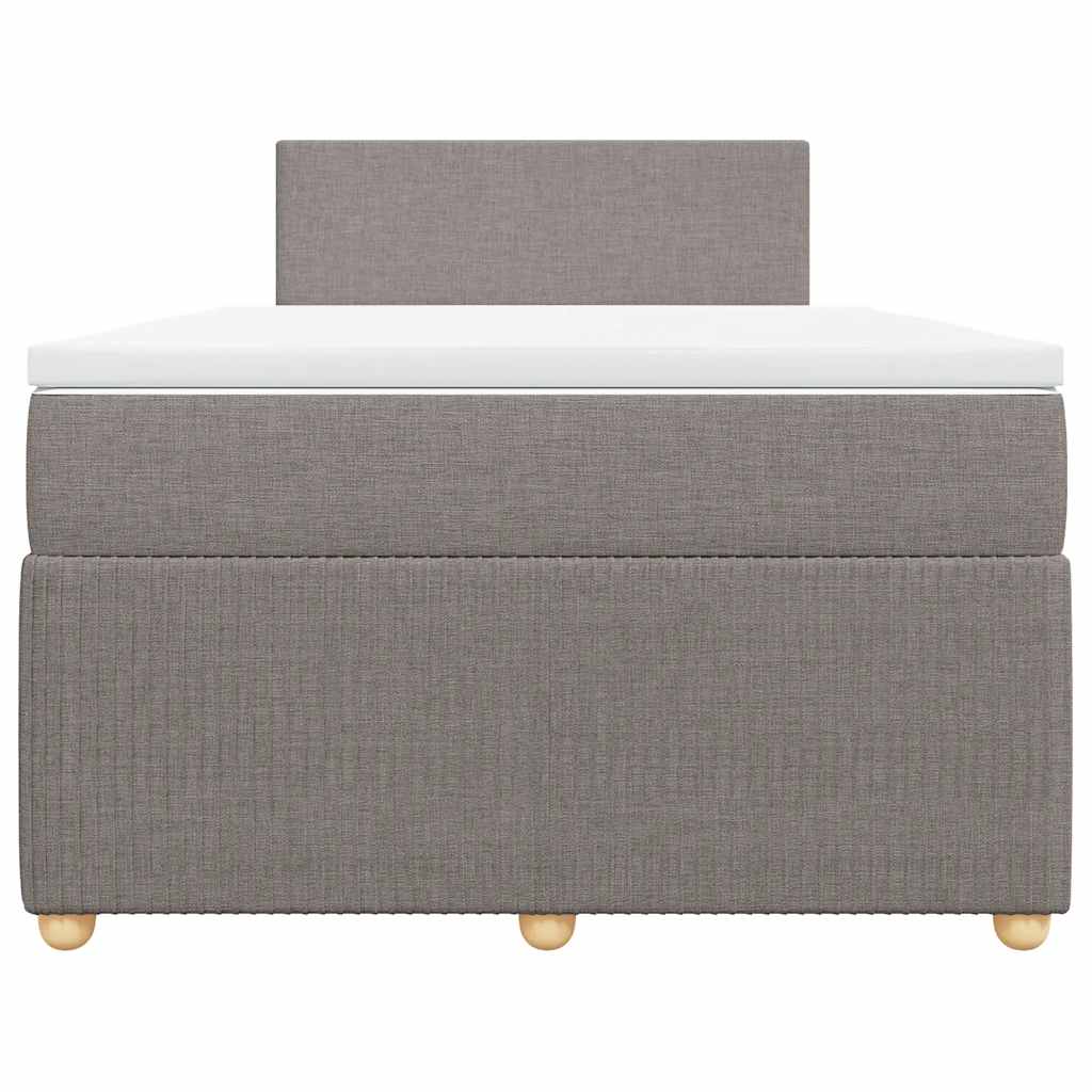 Sommier à lattes de lit avec matelas Taupe 120x200 cm Tissu - XIOS