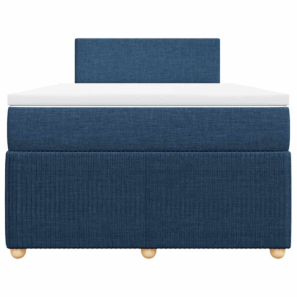 Sommier à lattes de lit avec matelas Bleu 120x200 cm Tissu - XIOS