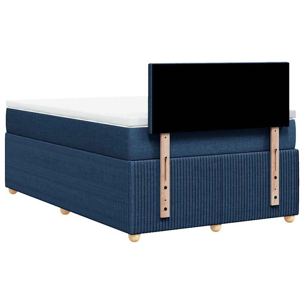 Sommier à lattes de lit avec matelas Bleu 120x200 cm Tissu - XIOS