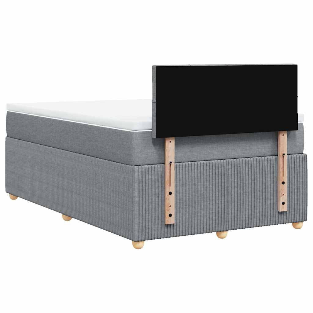 Sommier à lattes de lit avec matelas Gris clair 120x200cm Tissu - XIOS