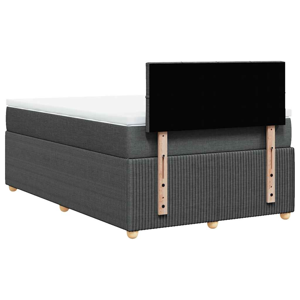 Sommier à lattes de lit avec matelas Gris foncé 120x200cm Tissu - XIOS