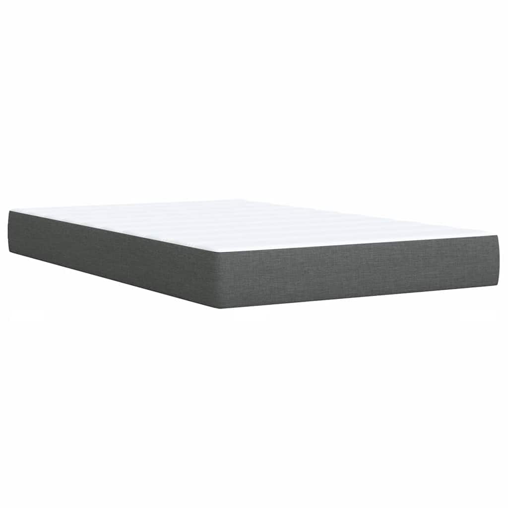 Sommier à lattes de lit avec matelas Gris foncé 120x200cm Tissu - XIOS
