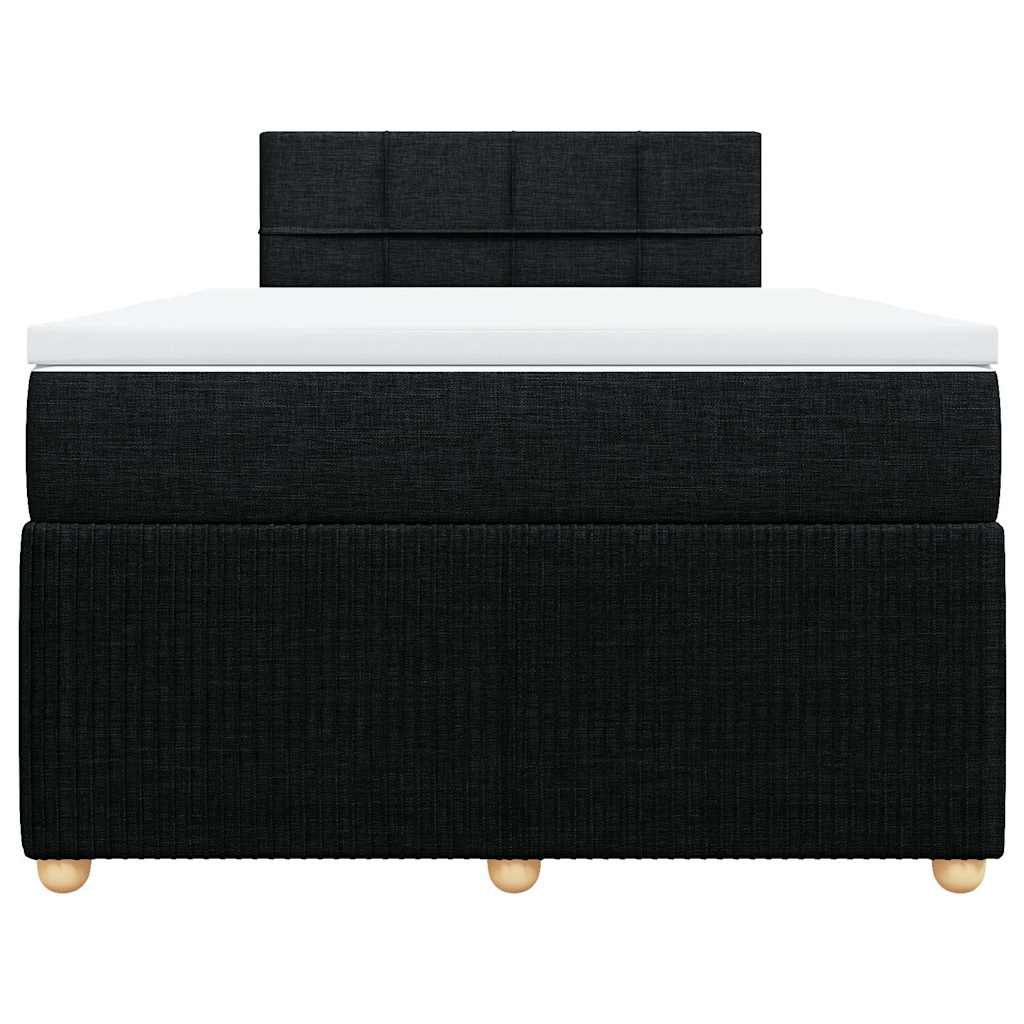 Sommier à lattes de lit avec matelas Noir 120x200 cm Tissu - XIOS