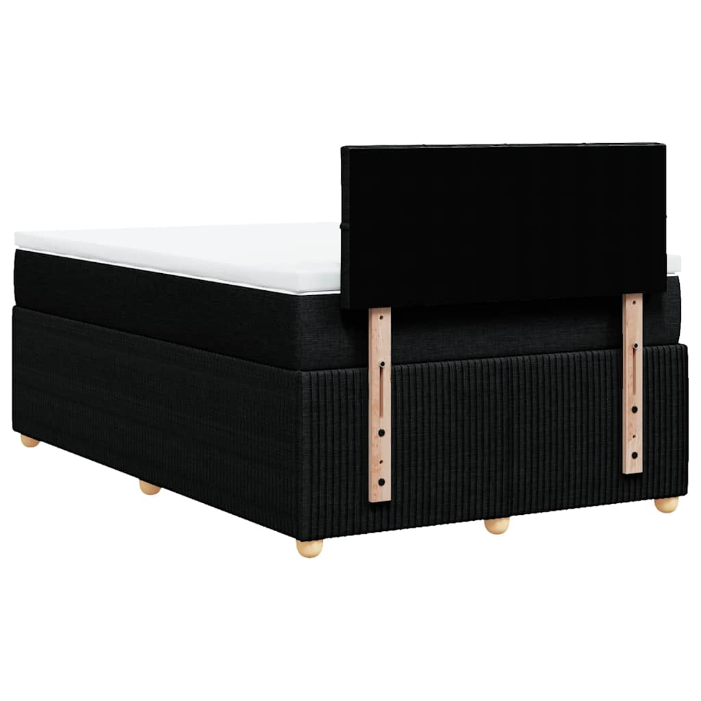 Sommier à lattes de lit avec matelas Noir 120x200 cm Tissu - XIOS