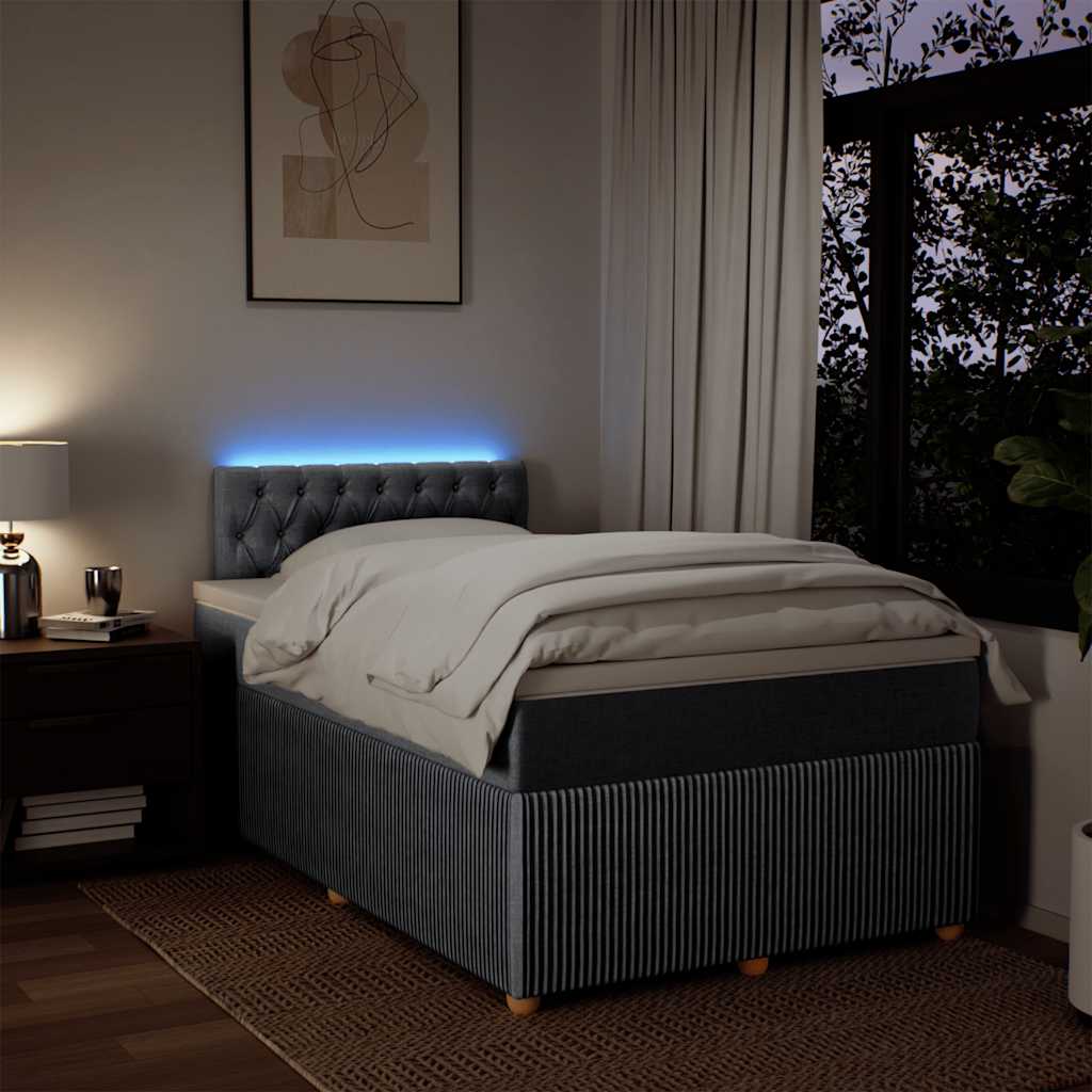 Sommier à lattes de lit avec matelas Gris clair 120x200cm Tissu - XIOS