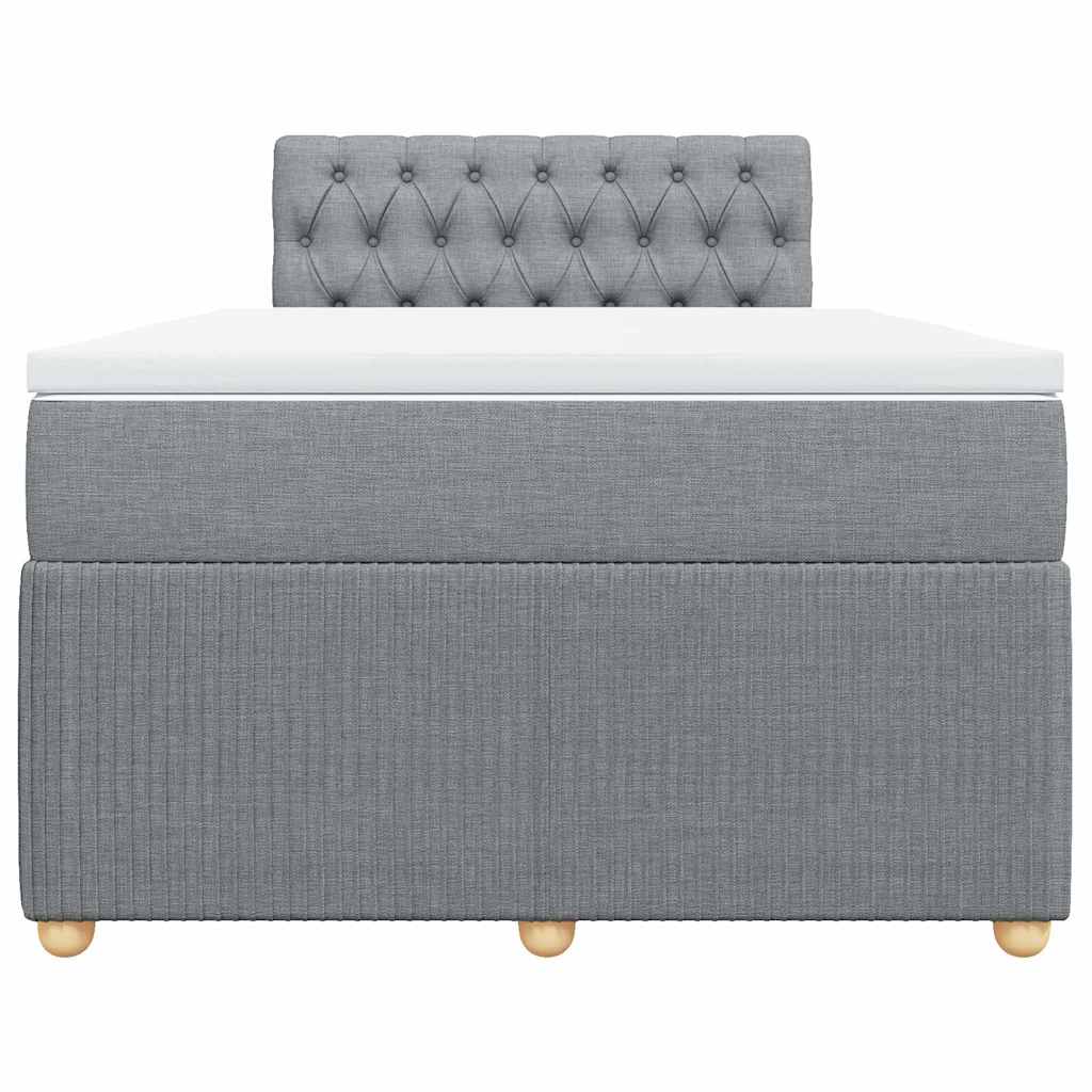 Sommier à lattes de lit avec matelas Gris clair 120x200cm Tissu - XIOS