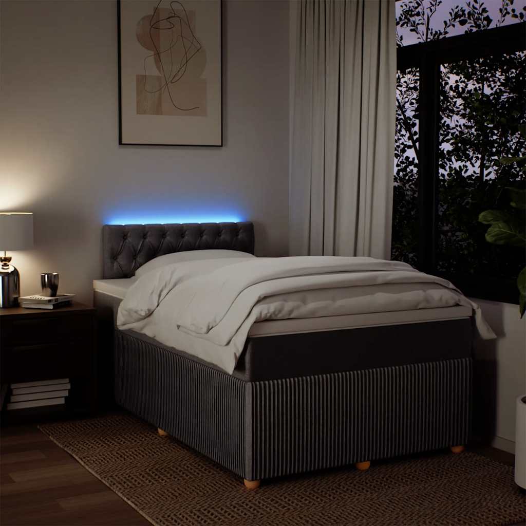 Sommier à lattes de lit avec matelas Taupe 120x200 cm Tissu - XIOS