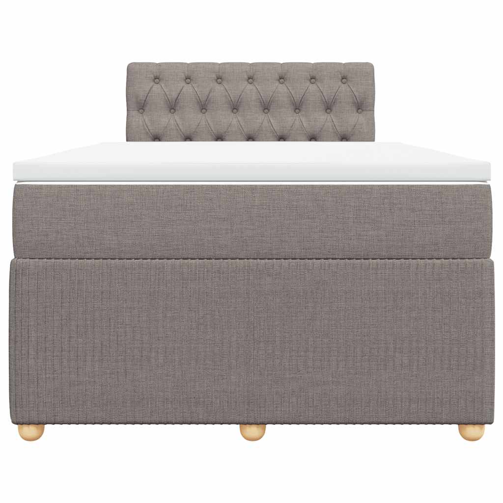 Sommier à lattes de lit avec matelas Taupe 120x200 cm Tissu - XIOS