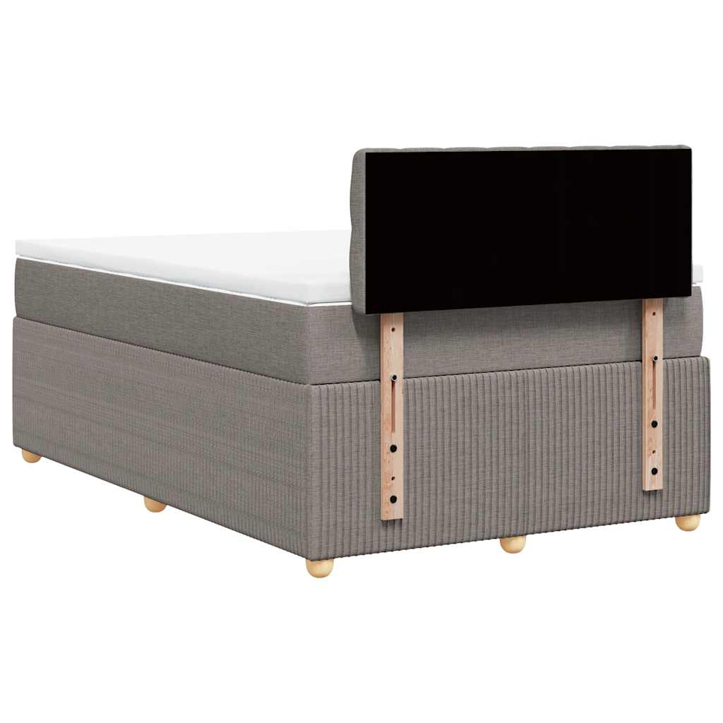 Sommier à lattes de lit avec matelas Taupe 120x200 cm Tissu - XIOS