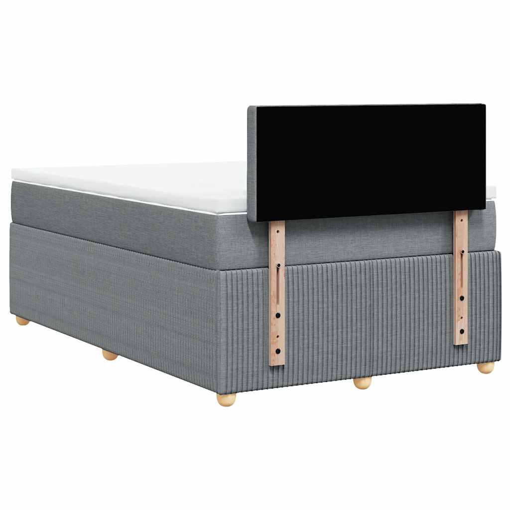 Sommier à lattes de lit avec matelas Gris clair 120x200cm Tissu - XIOS