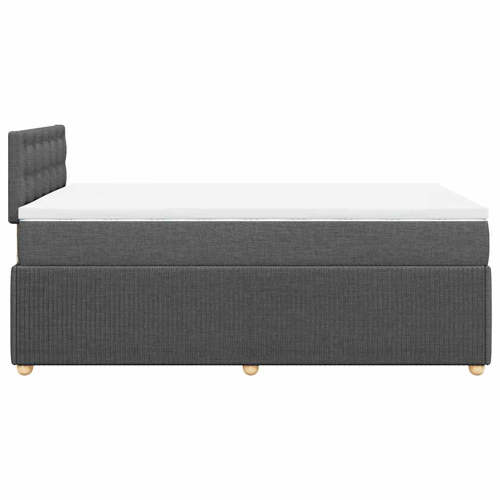 Sommier à lattes de lit avec matelas Gris foncé 120x200cm Tissu - XIOS