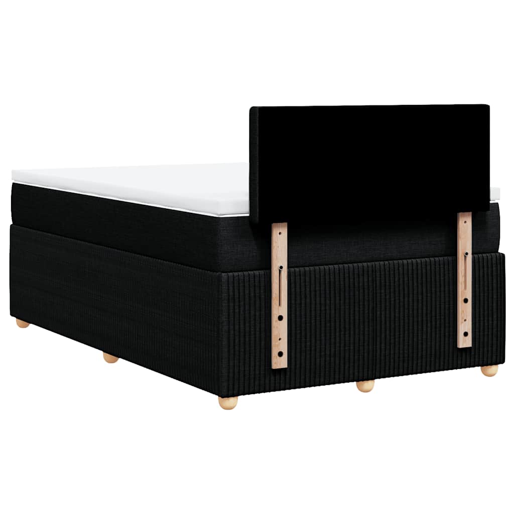 Sommier à lattes de lit avec matelas Noir 120x200 cm Tissu - XIOS