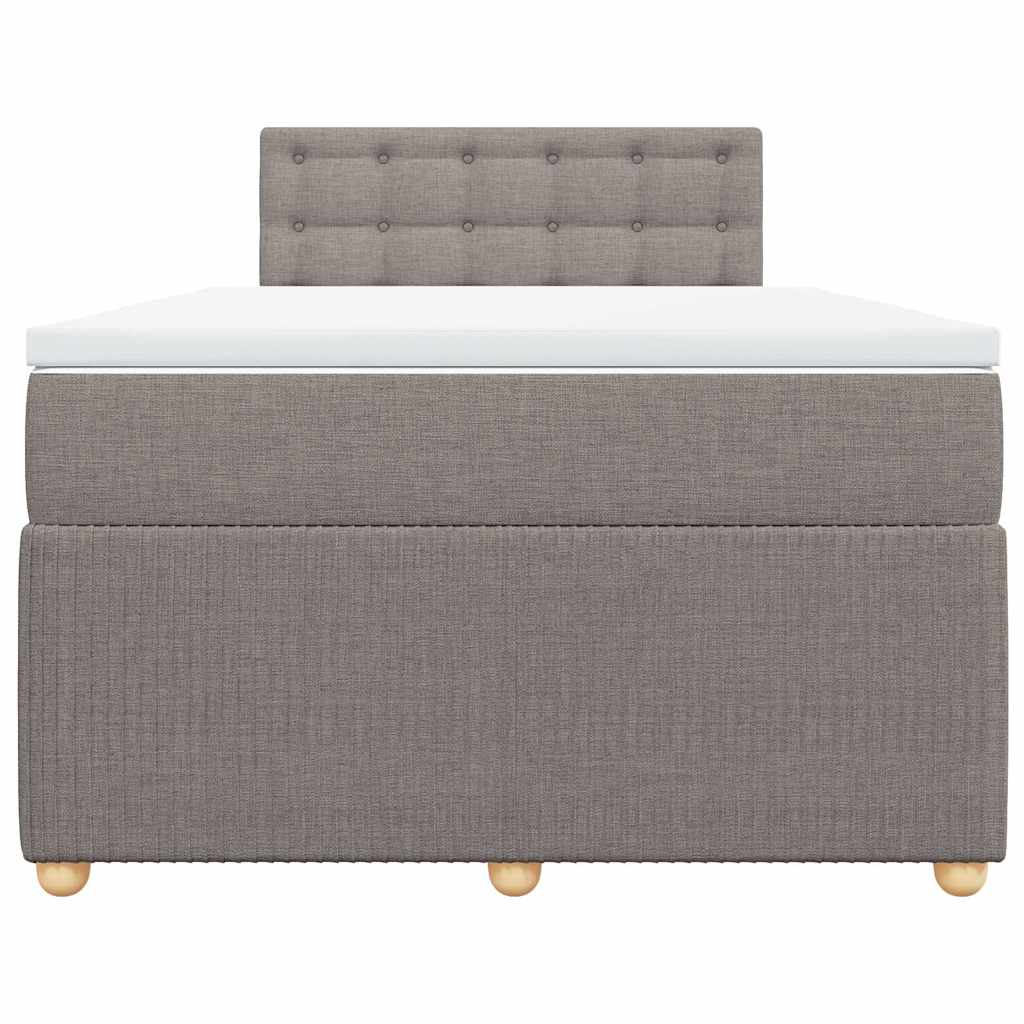 Sommier à lattes de lit avec matelas Taupe 120x200 cm Tissu - XIOS