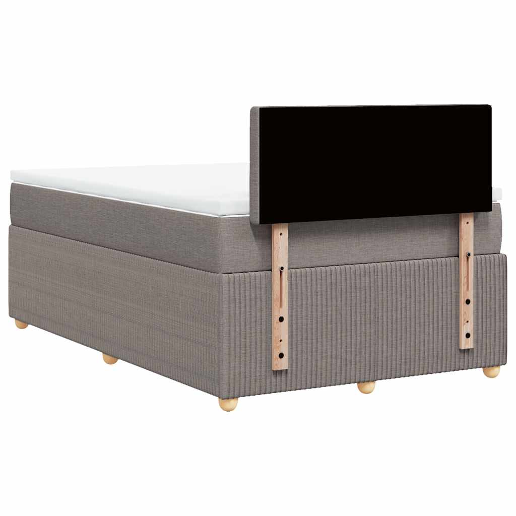 Sommier à lattes de lit avec matelas Taupe 120x200 cm Tissu - XIOS