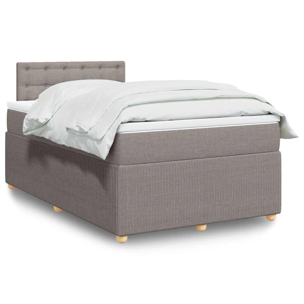 Sommier à lattes de lit avec matelas Taupe 120x200 cm Tissu - XIOS