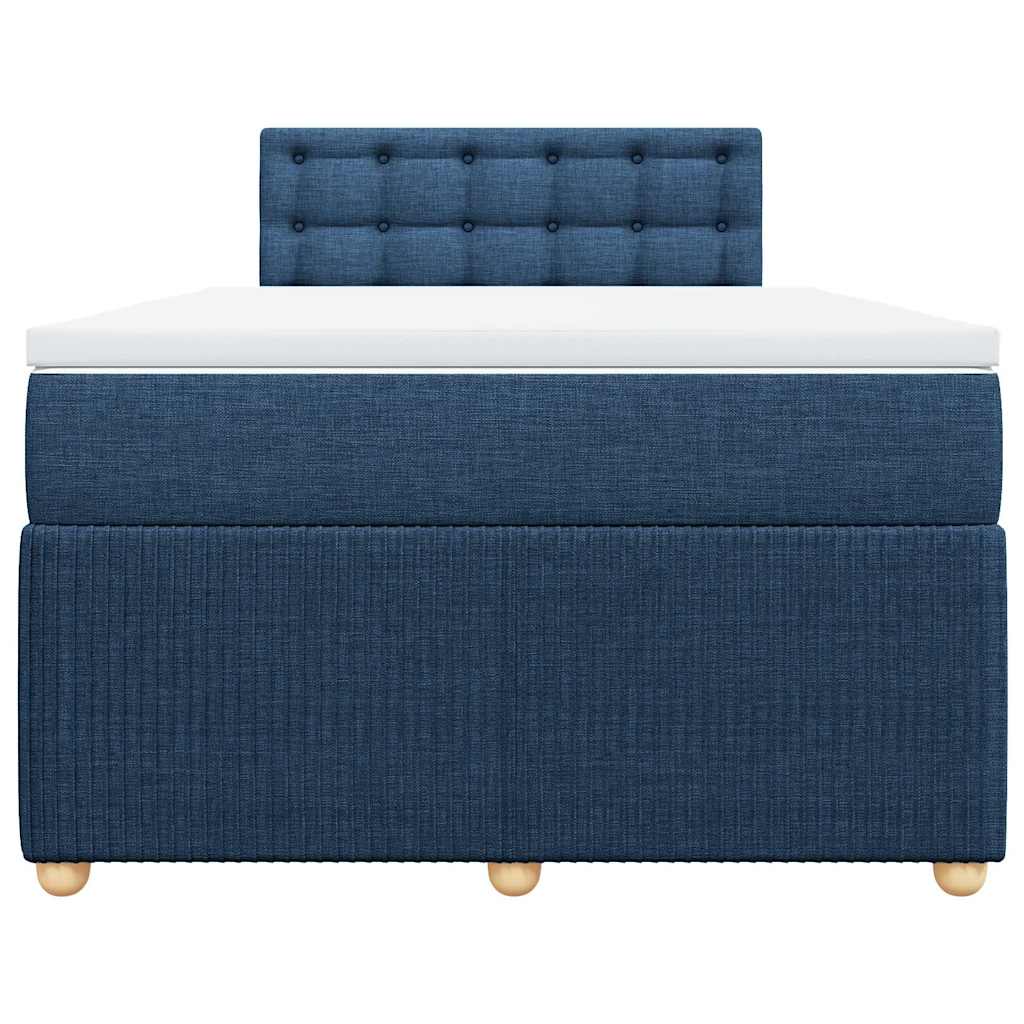 Sommier à lattes de lit avec matelas Bleu 120x200 cm Tissu - XIOS