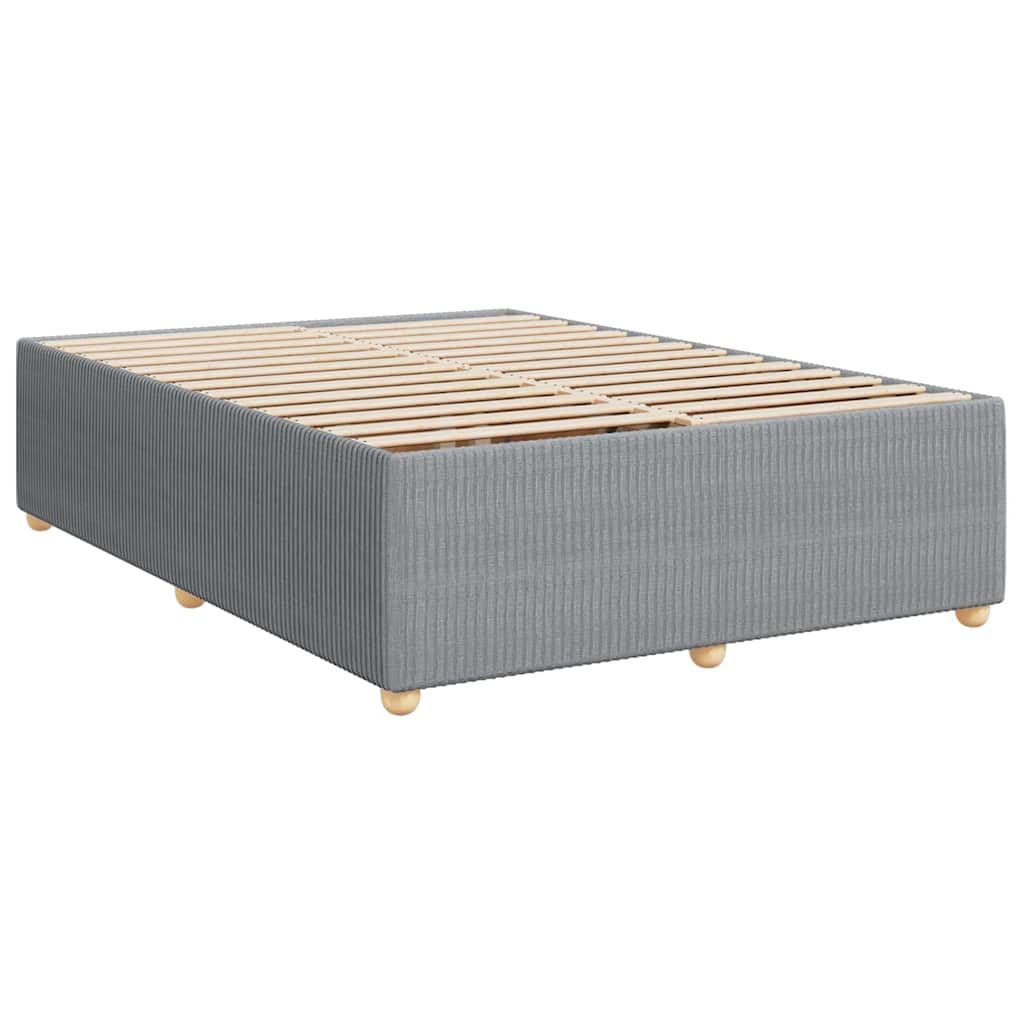 Sommier à lattes de lit avec matelas Gris clair 140x190cm Tissu - XIOS