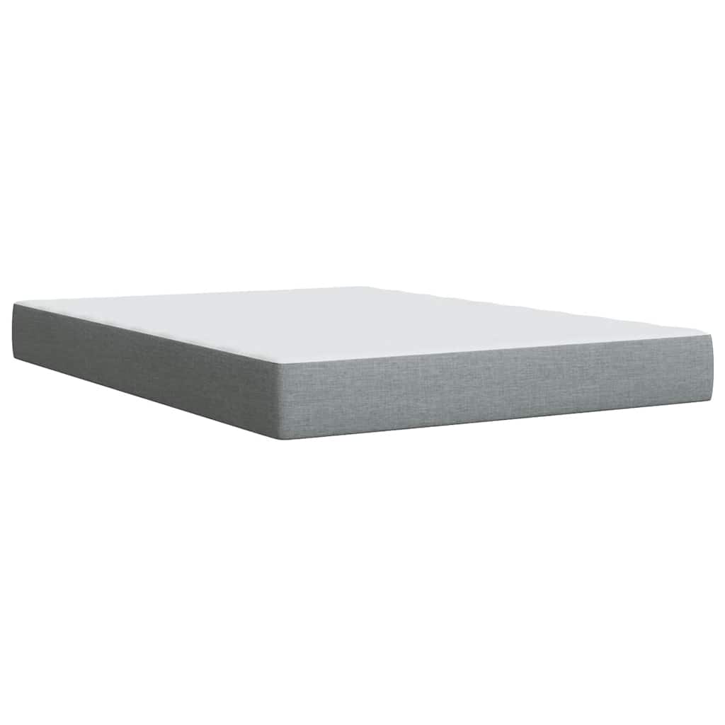 Sommier à lattes de lit avec matelas Gris clair 140x190cm Tissu - XIOS