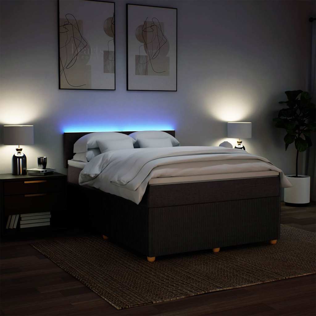 Sommier à lattes de lit avec matelas Marron foncé 140x190 cm - XIOS