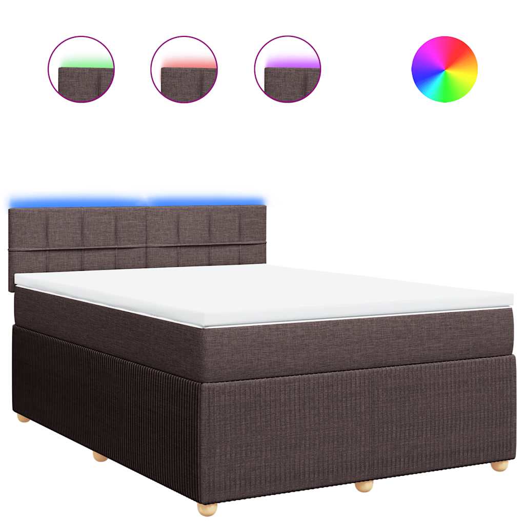 Sommier à lattes de lit avec matelas Marron foncé 140x190 cm - XIOS