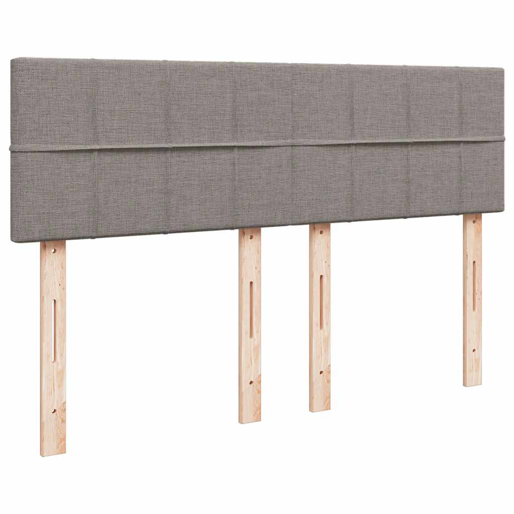 Sommier à lattes de lit avec matelas Taupe 140x190 cm Tissu