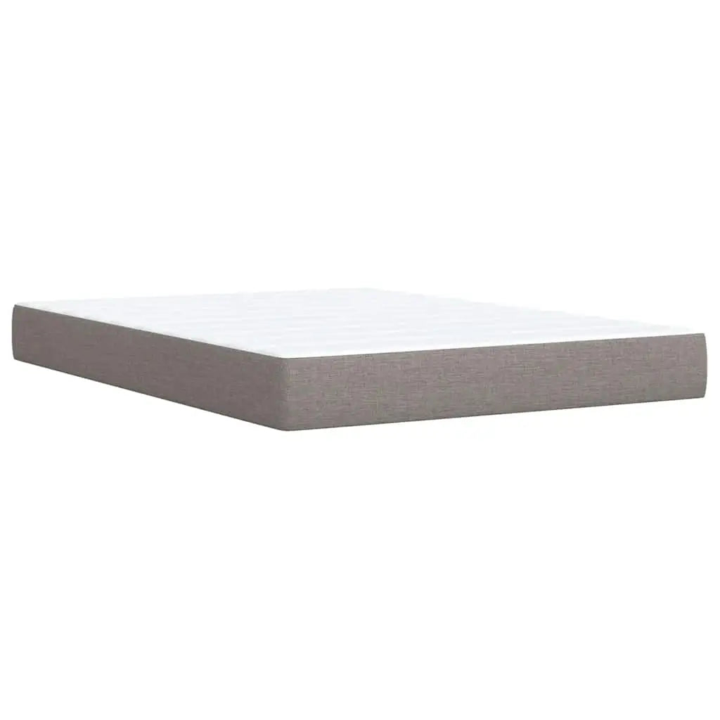 Sommier à lattes de lit avec matelas Taupe 140x190 cm Tissu - XIOS