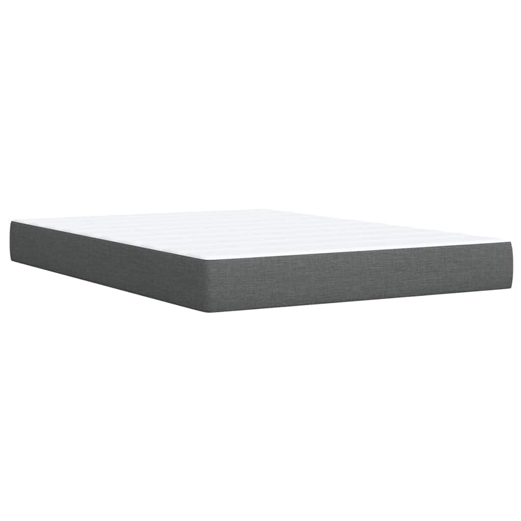 Sommier à lattes de lit avec matelas Gris foncé 140x190cm Tissu - XIOS