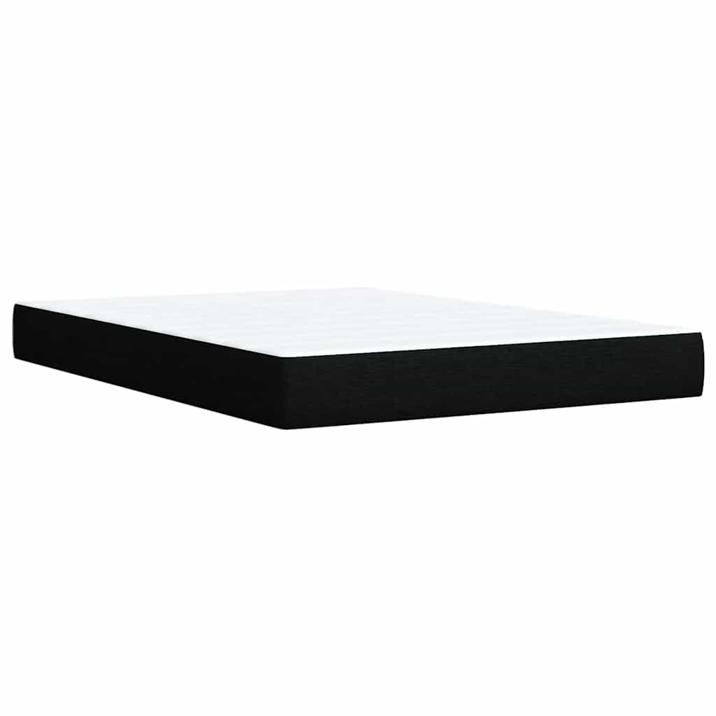 Sommier à lattes de lit avec matelas Noir 140x190 cm Tissu - XIOS