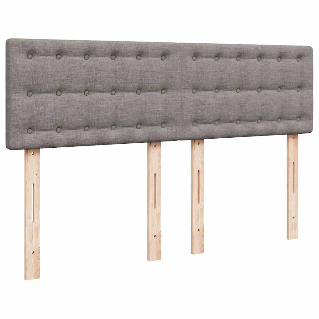 Sommier à lattes de lit avec matelas Taupe 140x190 cm Tissu