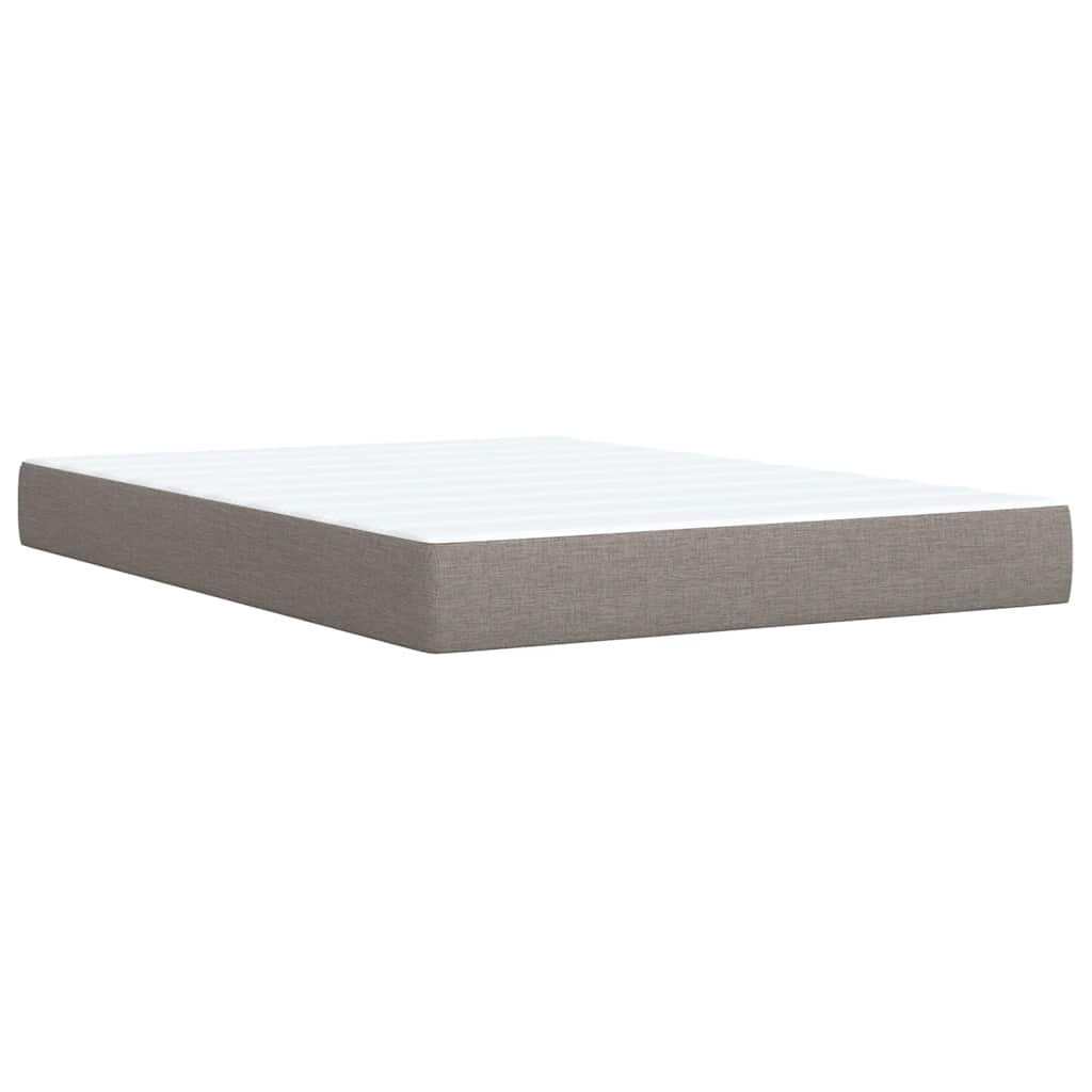 Sommier à lattes de lit avec matelas Taupe 140x200 cm Tissu - XIOS