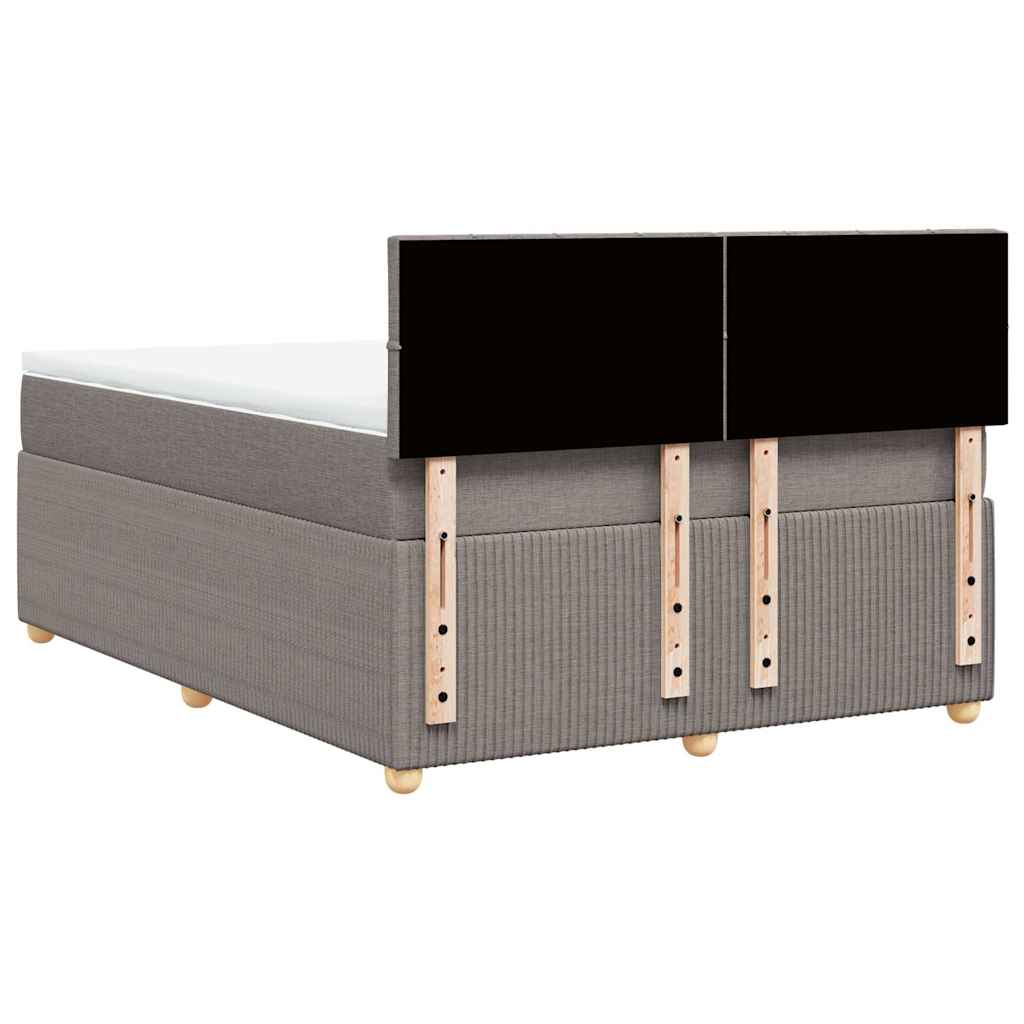 Sommier à lattes de lit avec matelas Taupe 140x200 cm Tissu - XIOS