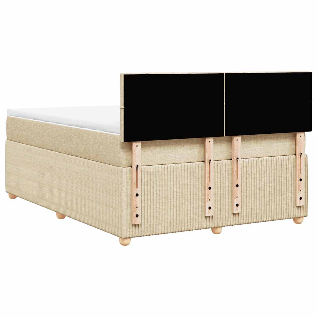 Sommier à lattes de lit avec matelas Crème 140x200 cm Tissu - XIOS