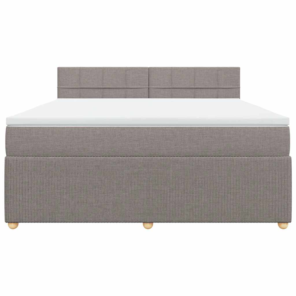 Sommier à lattes de lit avec matelas Taupe 180x200 cm Tissu - XIOS