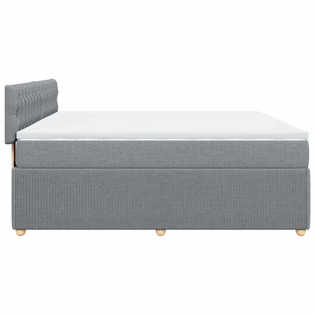 Sommier à lattes de lit avec matelas Gris clair 180x200cm Tissu - XIOS