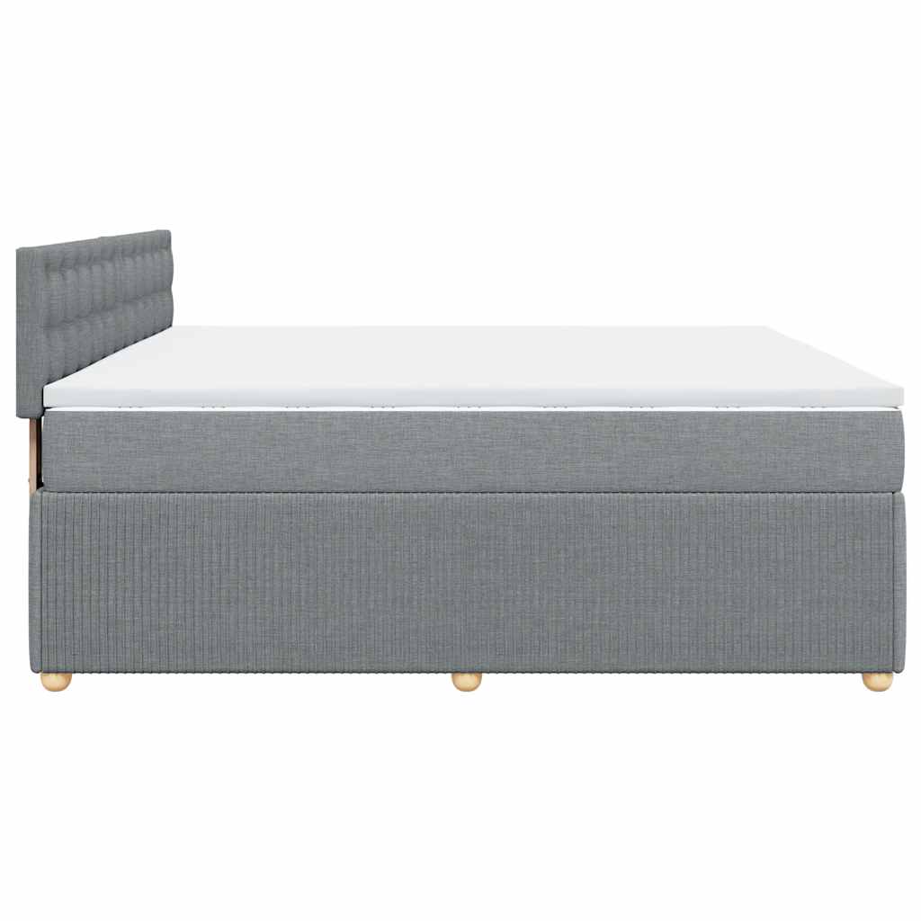 Sommier à lattes de lit avec matelas Gris clair 180x200cm Tissu - XIOS