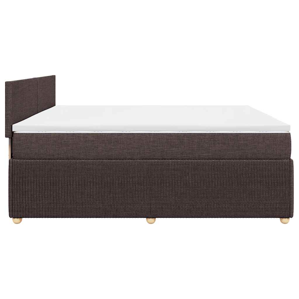 Sommier à lattes de lit avec matelas Marron foncé 200x200 cm - XIOS
