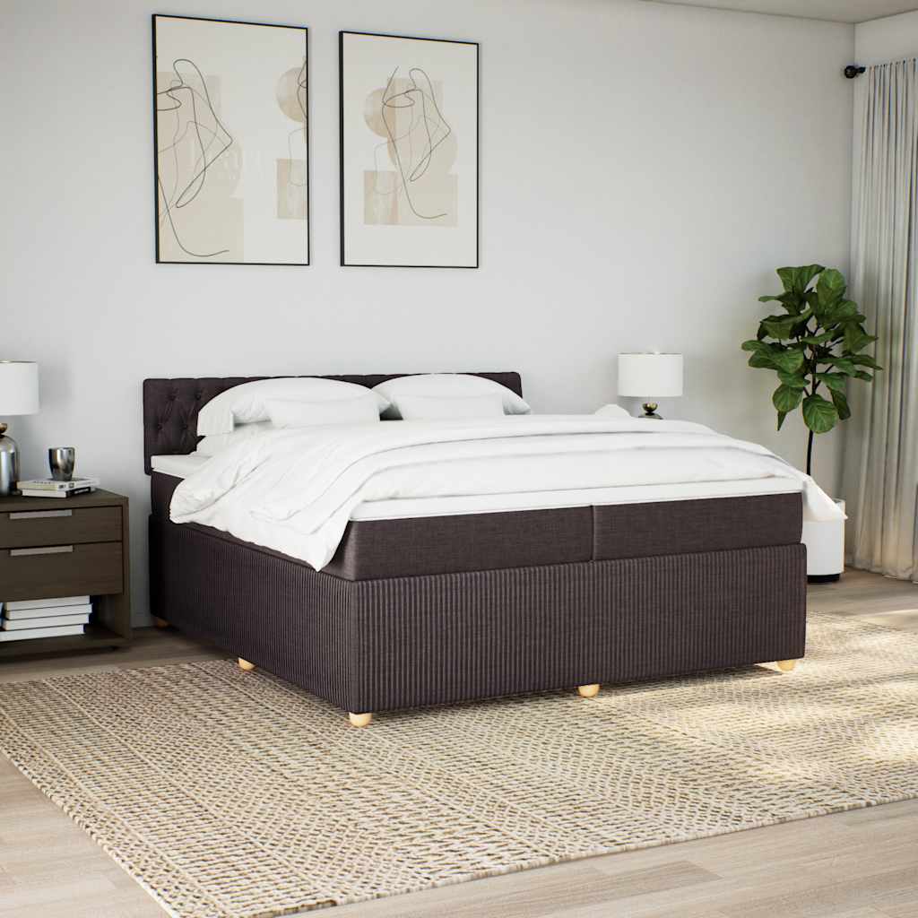Sommier à lattes de lit avec matelas Marron foncé 200x200 cm - XIOS