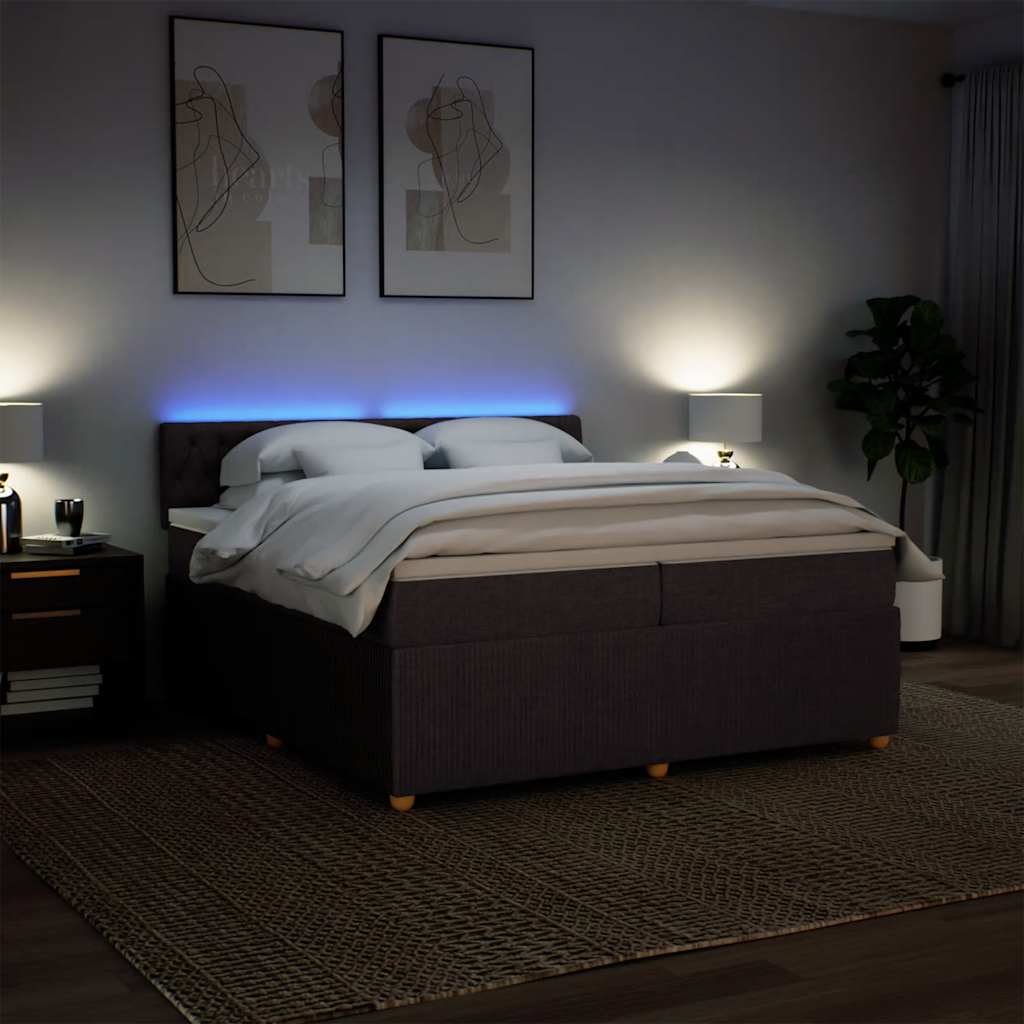 Sommier à lattes de lit avec matelas Marron foncé 200x200 cm - XIOS