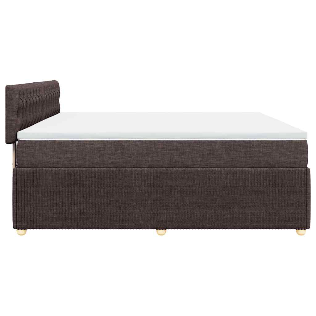 Sommier à lattes de lit avec matelas Marron foncé 200x200 cm - XIOS