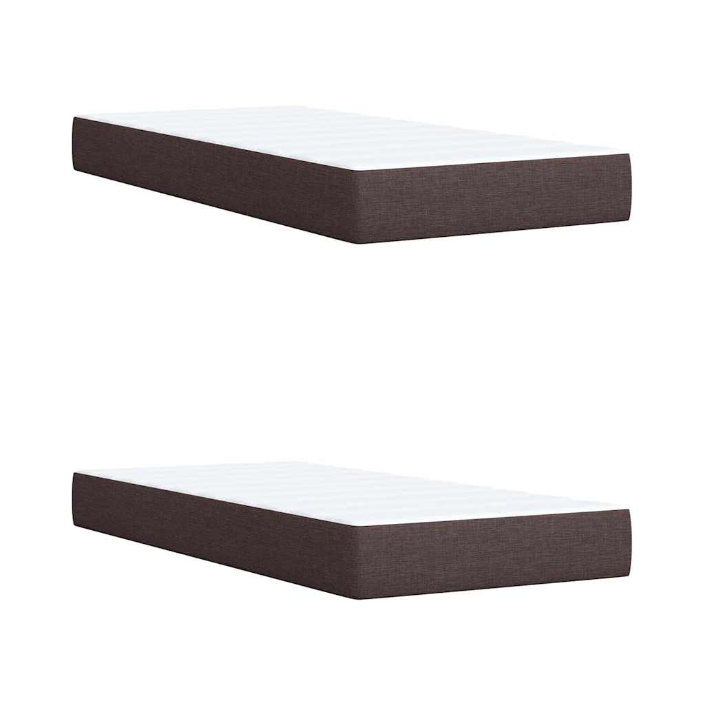 Sommier à lattes de lit avec matelas Marron foncé 200x200 cm - XIOS