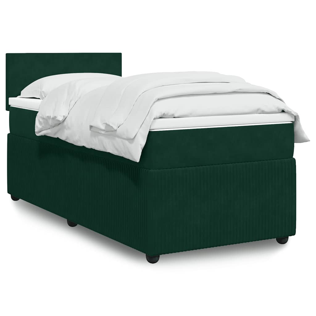 Sommier à lattes de lit et matelas Vert foncé 80x200 cm Velours - XIOS