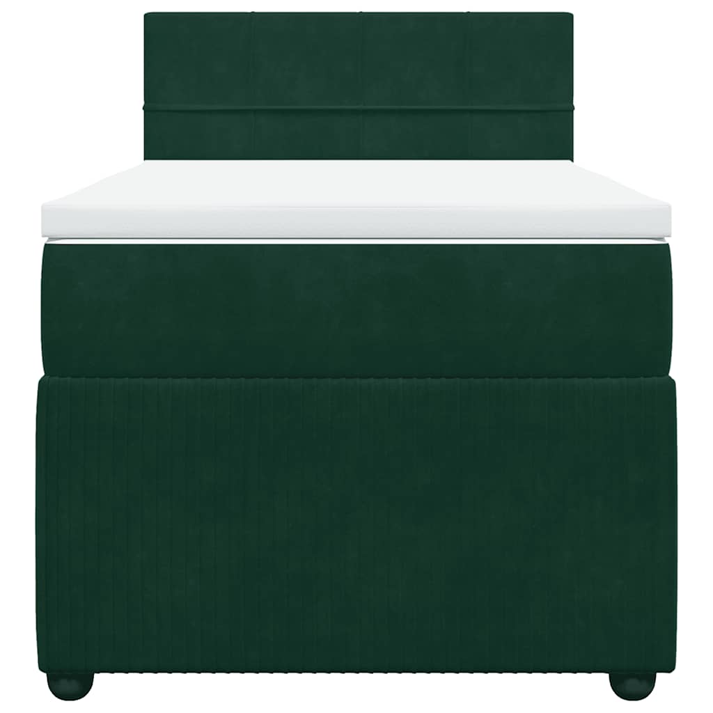 Sommier à lattes de lit et matelas Vert foncé 80x200 cm Velours - XIOS