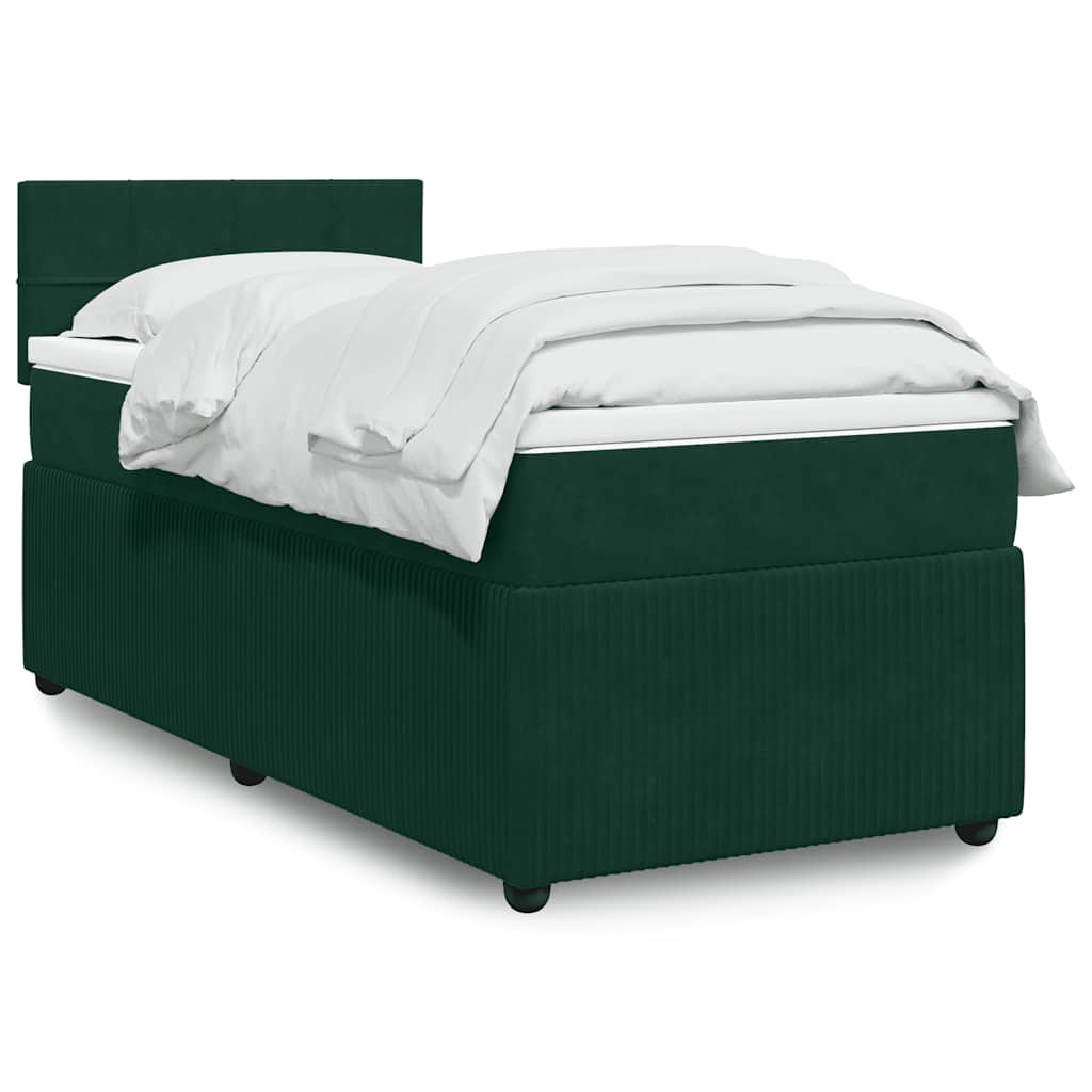 Sommier à lattes de lit et matelas Vert foncé 80x200 cm Velours - XIOS