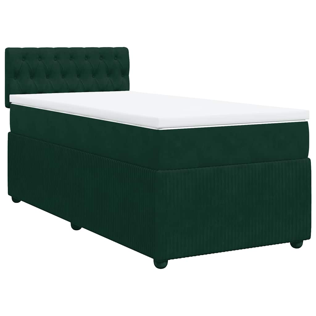 Sommier à lattes de lit et matelas Vert foncé 80x200 cm Velours - XIOS