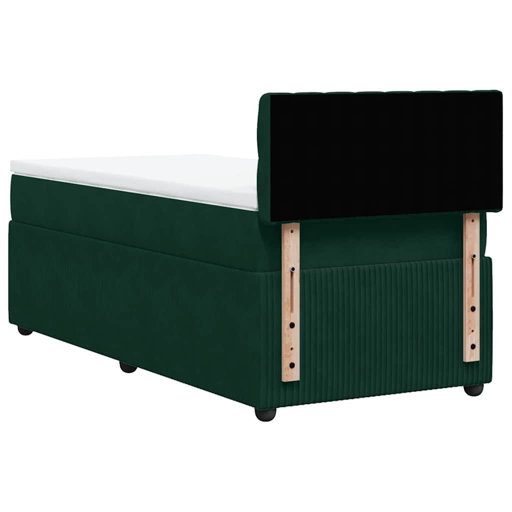 Sommier à lattes de lit et matelas Vert foncé 80x200 cm Velours - XIOS
