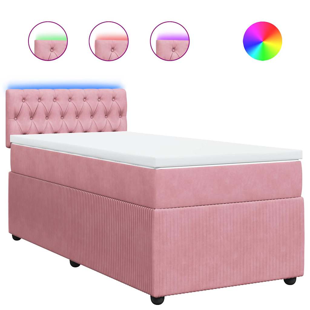 Sommier à lattes de lit et matelas Rose 80x200 cm Velours - XIOS